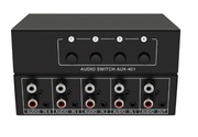 selektor źródeł przełącznik AUX switch AUDIO sygnału chinch 4 do 1
