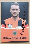 Autograf oficjalna karta klubowa Chrobry Głogów 2018/19 Szczepaniak
