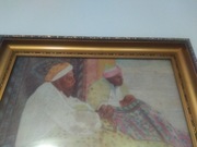 Obraz na jedwabiu. Za szkłem. 