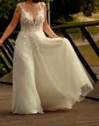 Śliczna suknia ślubna Ecru rozmiar 38/M