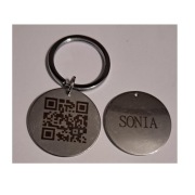 Zawieszka adresówka dla psa z grawerem kod QR stal