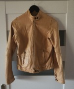 Włoska kurtka skórzana Please| 100% Vera Pelle | Beżowa |44 (IT) / 40 (L)