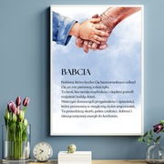 Plakat Babcia i Dziadek A4 | prezent dla dziadków | personalizacja | ramka