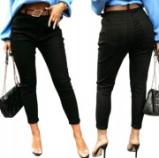 Jeansy damskie Momfit czarne XXL