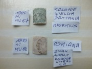 2szt. znaczki Mi 67 ODMIANA 1885r. KOLONIE Brytania MAURITIUS Wiktoria