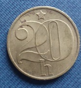 Moneta Czechosłowacja 20 Halerzy 1987