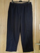 Spodnie damskie dzianina rozmiar 48 granatowe