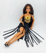 Sukienka suknia z frędzlami ubranko dla lalki Barbie zestaw 9 elementów