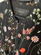 Haftowana bluza rozpinana bomberka Reserved katanka damska kwiaty M