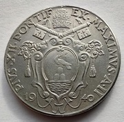 WATYKAN 50 Centesimi 1940 Pius XII okołoMENNICZA