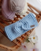 Opaska damska dziewczęca niebieska, handmade