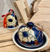 Komplet Dzwonek maselniczka zestaw ceramika Bolesławiec 