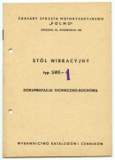 Stół wibracyjny typ SWE 1 Dokumentacja Techniczno-Ruchowa