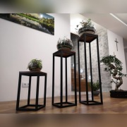 Zestaw kwietniki stojaki loft stojące