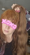 Kucyk syntetyczny treska sztuczne włosy ciemny blond jasny brąz ciepły ton