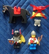 Lego System  - Rycerze + Koń Minifigurka Minifigure