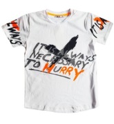 Biała koszulka z nadrukiem roz.164