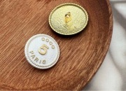 Guziki nawlekane metalowe chanel 5 25 mm