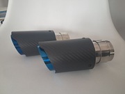 2 nowe metalowe  końcówki wydechu średnica dolotu 50 mm, długość 18 cm