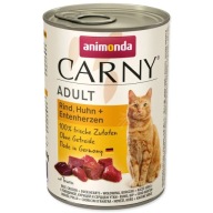 Animonda Carny Adult 400g Mokra Karma Dla Kota Wołowina Kurczak Kacze Serca