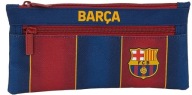FC BARCELONA Licencjonowany piórnik saszetka dwa zamki 22 x 11 x 1 cm BARCA