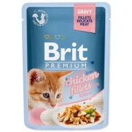 Mokra karma dla kociąt Brit Cat Pouch Gravy Fillets with Chicken 85g