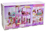Domek dla lalek Barbie 3 poziomy winda akcesoria 4 pomieszczenia DLY32 oryg
