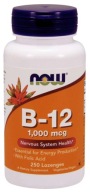 Tabletki do ssania Now Foods Witamina B12 1000 mcg 250 szt. bezglutenowe