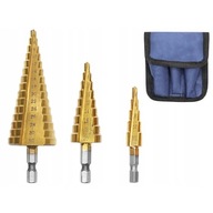 Wiertło Stożkowe Wielostopniowe 4 - 32 mm Wiertła do Metalu Drewna Plastiku