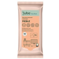 Chusteczki nawilżane wiskoza Luba w opakowaniu 50 szt. biały