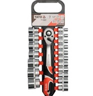 YATO ZESTAW KLUCZY NASADOWYCH NA CLIPIE GRZECHOTKA 19szt 1/2'' 8-32mm