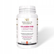 Noble Health Kolagen rybi + keratyna cynk selen włosy paznokcie 60 kapsułek