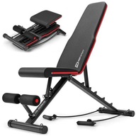 Ławka treningowa prosta regulowana składana 150 kg z ekspanderami mocna