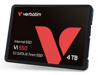 Dysk SSD 4 TB wewnętrzny Verbatim Vi550 S3 2,5" SATA3 - NATYCHMIAST !!!
