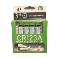 Wielokrotne baterie paluszki akumulatorki CR123A type-c ładowane kablem