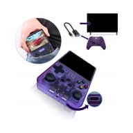 Konsola do gier Bedee przenośna fioletowa 3,5" 128 GB 21 000 gier