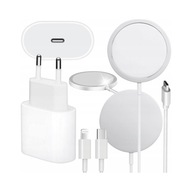 ŁADOWARKA INDUKCYJNA 20W USB-C + SZYBKA DO IPHONE 15 LIGHTNING PD