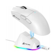 Gamingowa mysz bezprzewodowa Attack Shark X11 ze stacją dokującą biała RGB