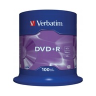 Płyta DVD+R Verbatim 4,7GB 16x 120min 100szt (cake 100)