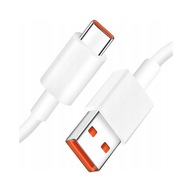 KABEL XIAOMI USB USB-C BIAŁY 6A MI HYPER CHARGE 120W ULTRA SZYBKI MOCNY 1M