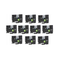 10x Taśma do Brother TZe-231 12mm 8m biała taśma czarny napis