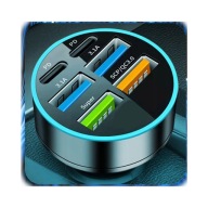 Ładowarka samochodowa do auta 6x USB USB-C QC 3.0 PD szybka do zapalniczki