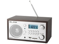 Radio kuchenne retro BT FM LCD antena USB SD zegar budzik przenośne