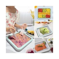 Urządzenie do lodów tajskich ze stali nierdzewnej z 2 szpatułkami