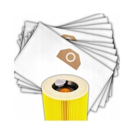 10x WORKI DO ODKURZACZA KARCHER WD3 WOREK WD 3 WD WD 6 SE 4001 + FILTR