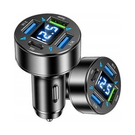 Szybka Ładowarka Samochodowa Koanni 66W 3x USB QC3.0 PD LED