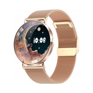 Smartwatch SmartGrove złoty Sportowy Zegarek Dla Kobiet Fitness Biegania