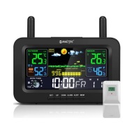 STACJA POGODOWA BEZPRZEWODOWA TERMOMETR HIGROMETR BAROMETR LCD 100M DCF