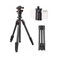 STATYW FOTOGRAFICZNY + UCHWYT NA TELEFON K&F CONCEPT 163cm UDŹWIG 8kg