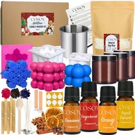 MEGA ZESTAW DO ROBIENIA ŚWIEC SOJOWYCH DIY 45W1 XXL PREZENT